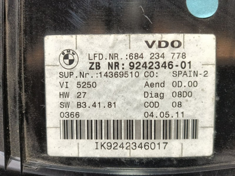 Recambio de cuadro instrumentos para bmw serie 3 berlina (e90) 318d referencia OEM IAM   
