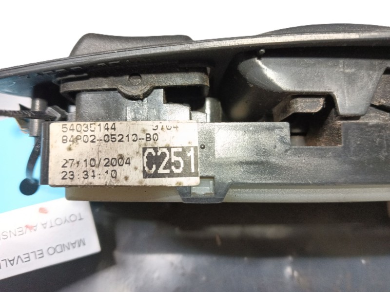 Recambio de mando elevalunas delantero derecho para toyota avensis berlina (t25) 1.8 sol berlina (5-ptas) referencia OEM IAM   
