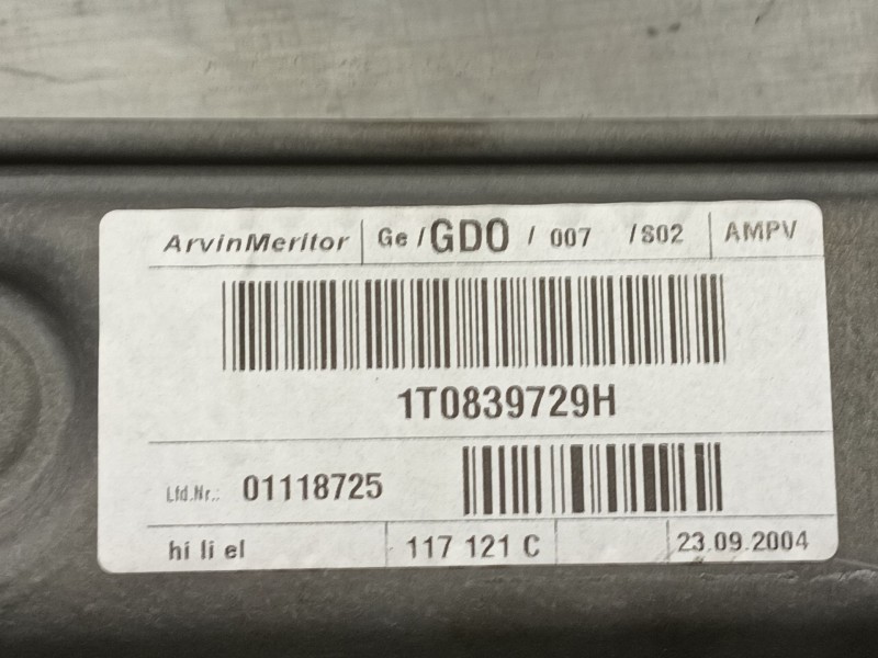 Recambio de elevalunas trasero izquierdo para volkswagen touran (1t1, 1t2) 2.0 tdi 16v referencia OEM IAM  1T0839729H 