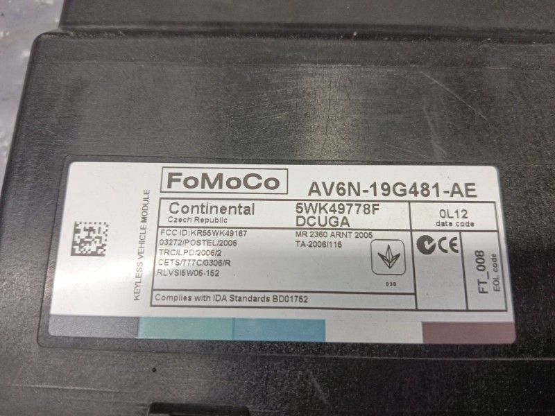 Recambio de modulo electronico para ford c-max titanium referencia OEM IAM   