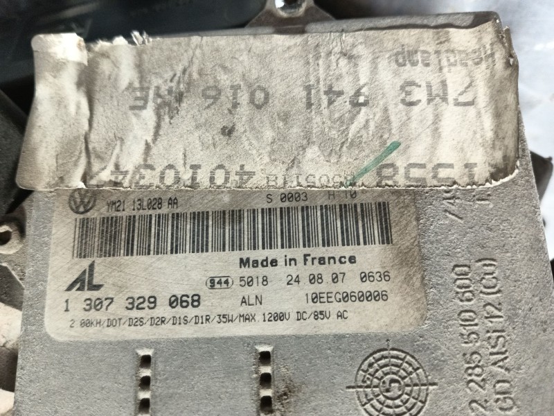 Recambio de faro derecho para seat alhambra (7v8, 7v9) 2.0 tdi referencia OEM IAM   