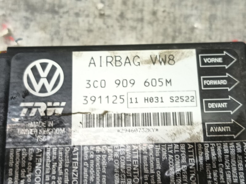 Recambio de centralita airbag para volkswagen passat b6 (3c2) 2.0 tdi 16v referencia OEM IAM 3C0909605M003 3C0909605M 