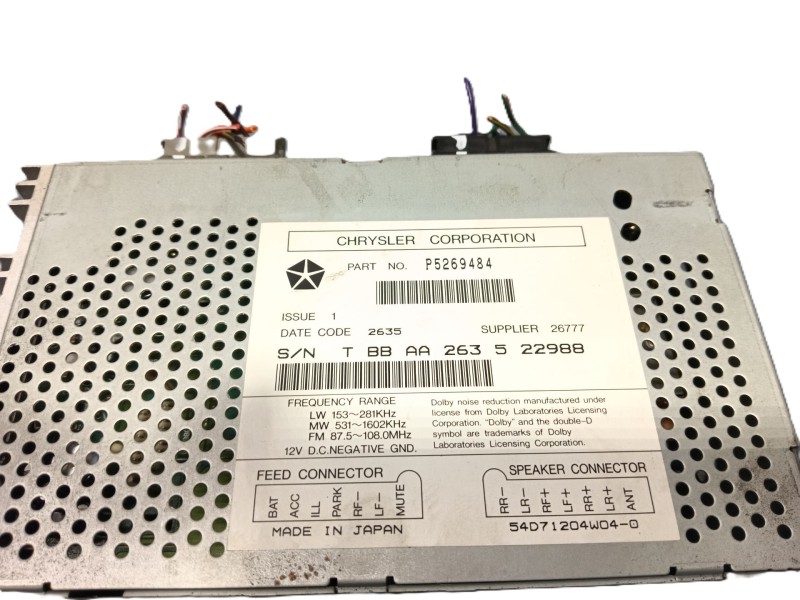 Recambio de sistema audio / radio cd para chrysler new yorker (lh) básico referencia OEM IAM   
