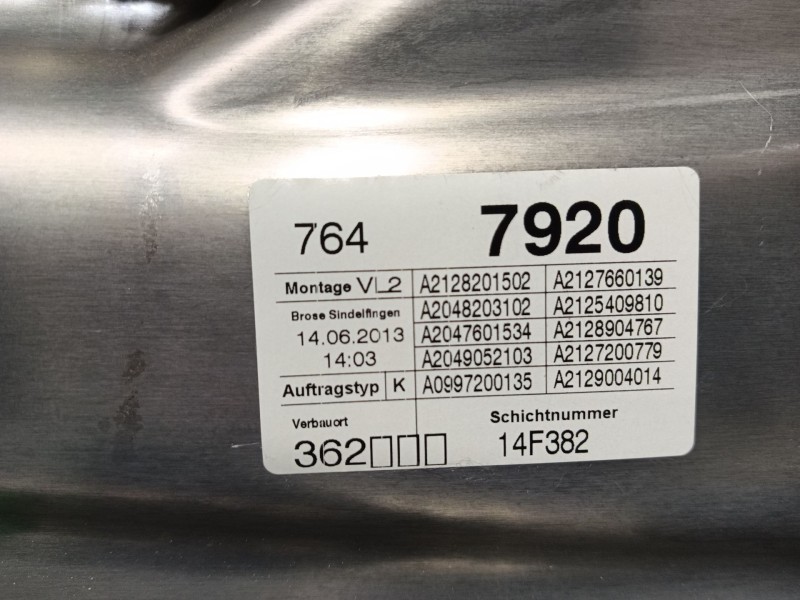 Recambio de elevalunas delantero izquierdo para mercedes-benz clase e t-model (s212) e 220 cdi / bluetec (212.202, 212.201) refe