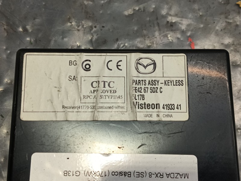 Recambio de modulo electronico para mazda rx-8 (se) básico (170kw) referencia OEM IAM   