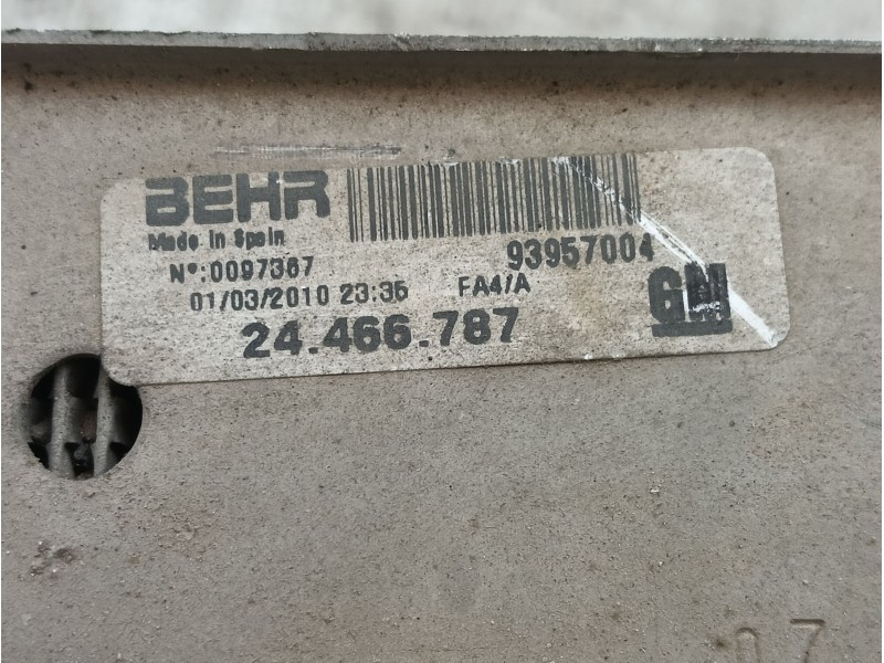 Recambio de intercooler para opel combo tour 1.3 cdti 16v referencia OEM IAM  24466787 