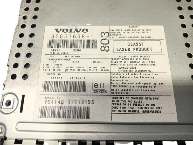 Recambio de sistema audio / radio cd para volvo s60 i (384) d5 referencia OEM IAM   
