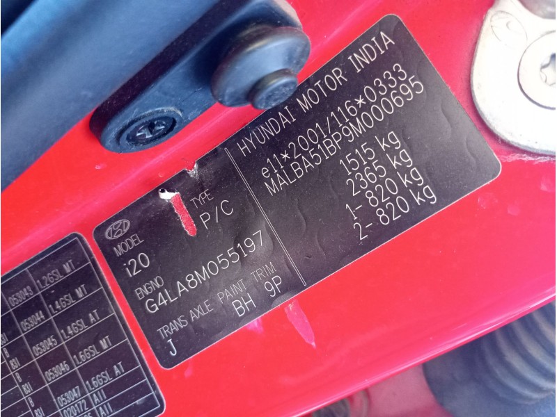 hyundai i20 i (pb, pbt) del año 2009