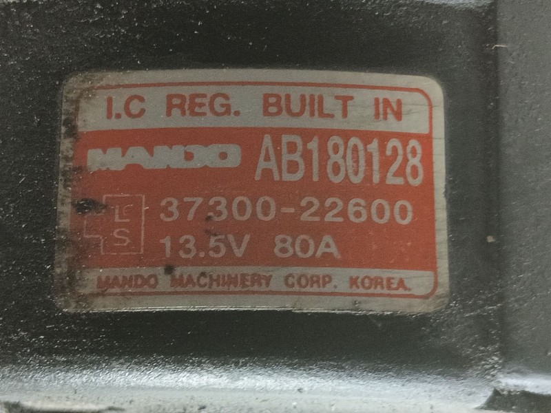 Recambio de alternador para hyundai elantra iii (xd) 2.0 referencia OEM IAM   