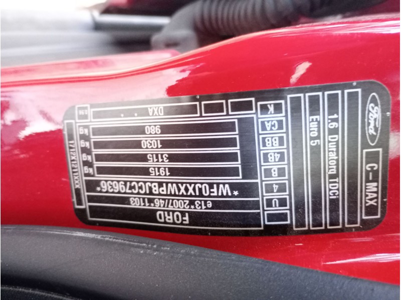 ford c-max ii (dxa/cb7, dxa/ceu) del año 2012