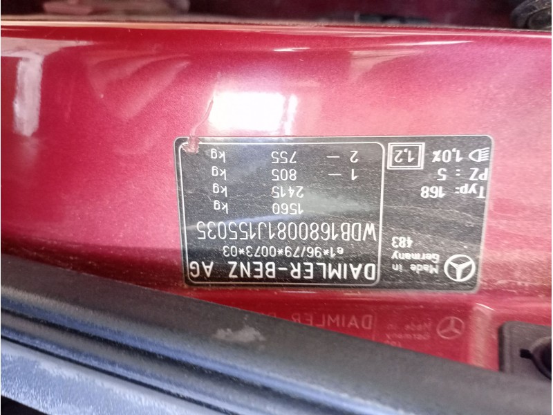 mercedes-benz clase a (w168) del año 1999
