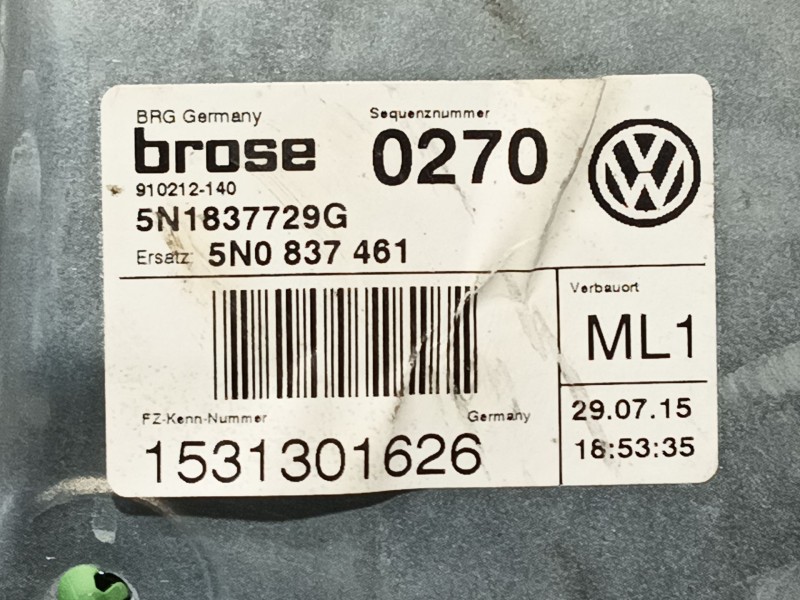 Recambio de elevalunas delantero izquierdo para volkswagen tiguan (5n_) 2.0 tdi referencia OEM IAM   