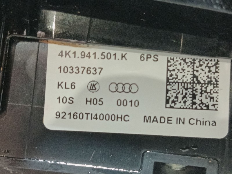 Recambio de interruptor para audi a3 limousine (8ys, 8ym) 30 tfsi referencia OEM IAM 4K1941501K 10337637 