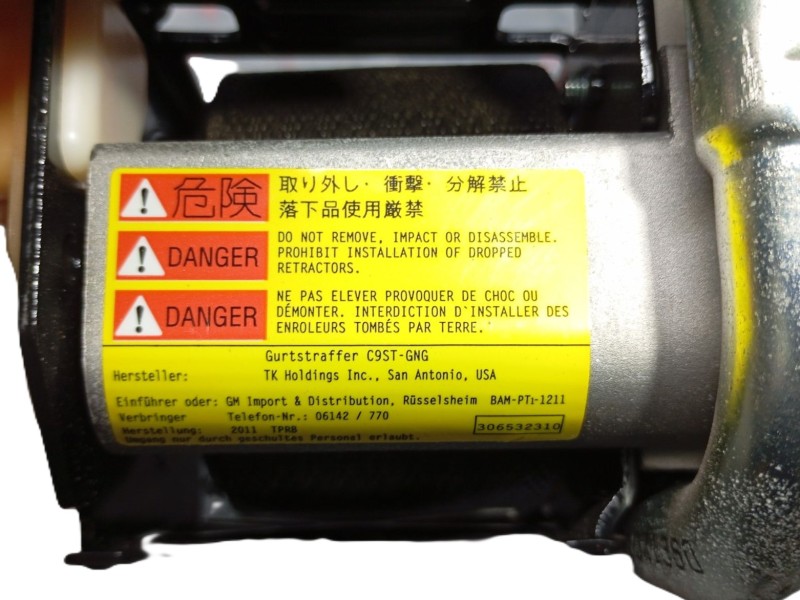 Recambio de cinturon seguridad delantero derecho para opel insignia a sedán (g09) 2.0 cdti (69) referencia OEM IAM 0  