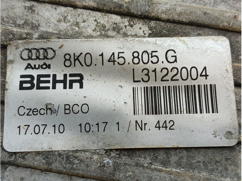Recambio de intercooler para audi a4 b8 (8k2) 2.0 tdi referencia OEM IAM  8K0145805G 
