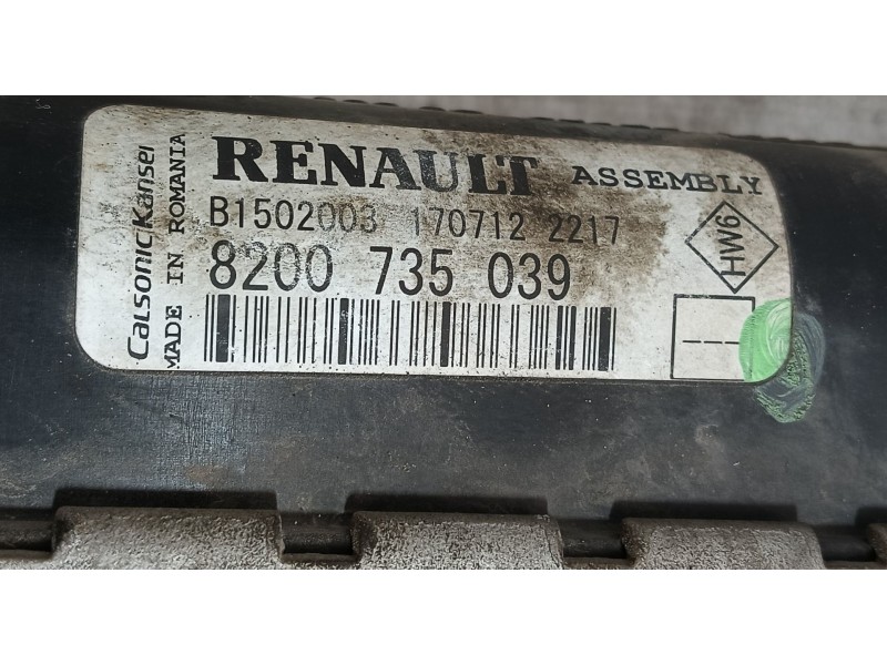 Recambio de radiador agua para dacia sandero 1.2 16v referencia OEM IAM  8200735039 