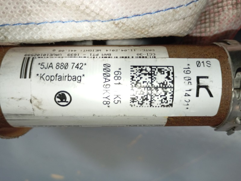 Recambio de airbag cortina delantero derecho para seat toledo (kg3) style referencia OEM IAM   