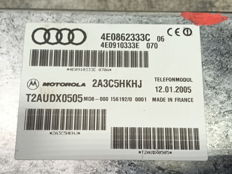 Recambio de modulo confort para audi a6 c6 (4f2) 2.7 tdi referencia OEM IAM 4E0910333E 4E0862333C 