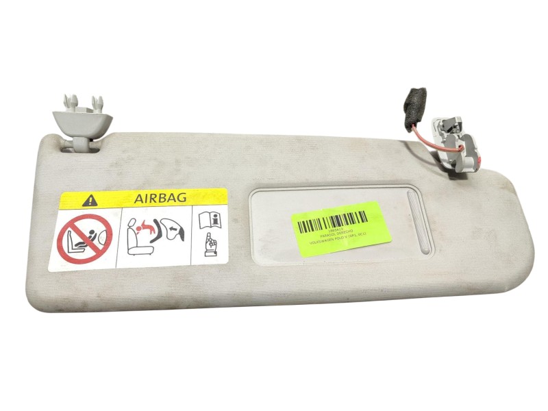 Recambio de parasol derecho para volkswagen polo v (6r1, 6c1) 1.2 tsi 16v referencia OEM IAM 6R0857552BA2F4  