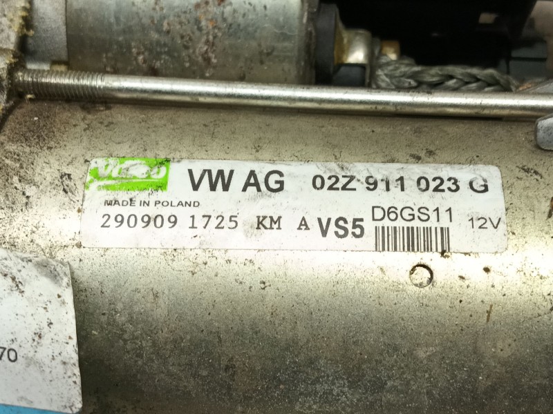 Recambio de motor arranque para seat altea (5p1) 1.4 tsi referencia OEM IAM   