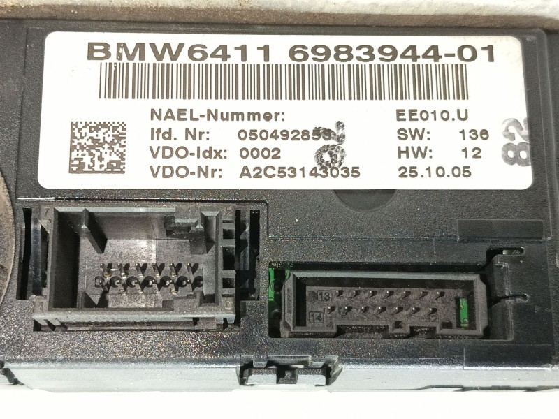 Recambio de mando calefaccion / aire acondicionado para bmw 1 (e87) 118 d referencia OEM IAM 64119199259  