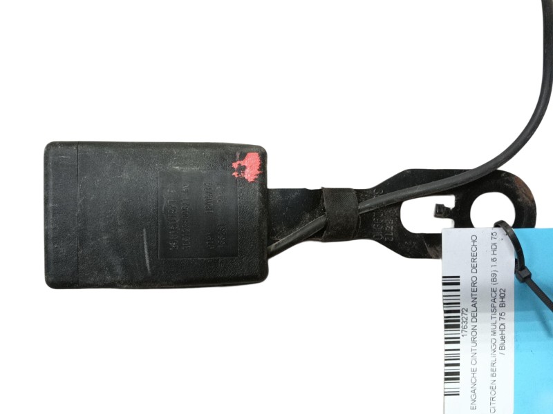 Recambio de enganche cinturon delantero derecho para citroën berlingo multispace (b9) 1.6 hdi 75 / bluehdi 75 referencia OEM IAM