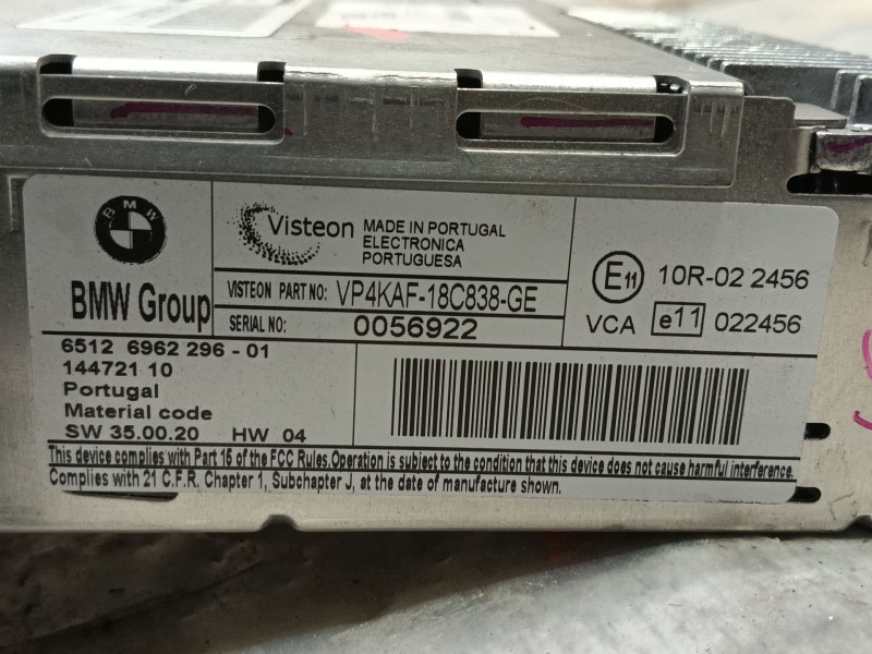 Recambio de sistema audio / radio cd para bmw 1 (e87) 118 d referencia OEM IAM   