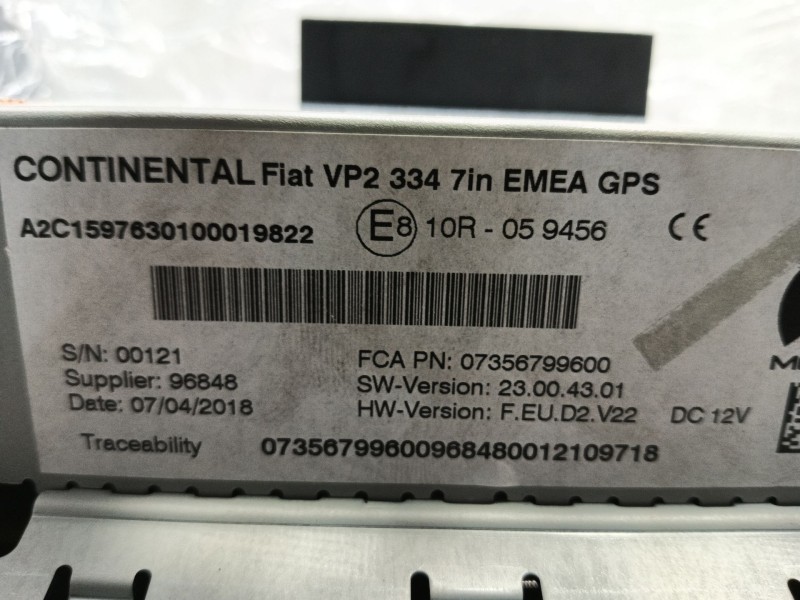 Recambio de sistema navegacion gps para fiat 500 x (334) urban referencia OEM IAM 735679960 VP2RFP 