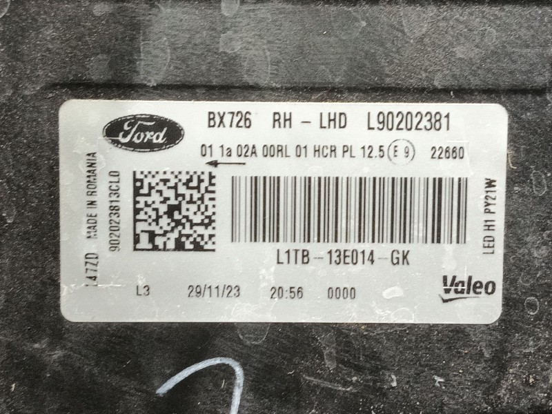 Recambio de faro derecho para ford puma (j2k, cf7) 1.0 ecoboost referencia OEM IAM 2684469 L1TB13E014GK 