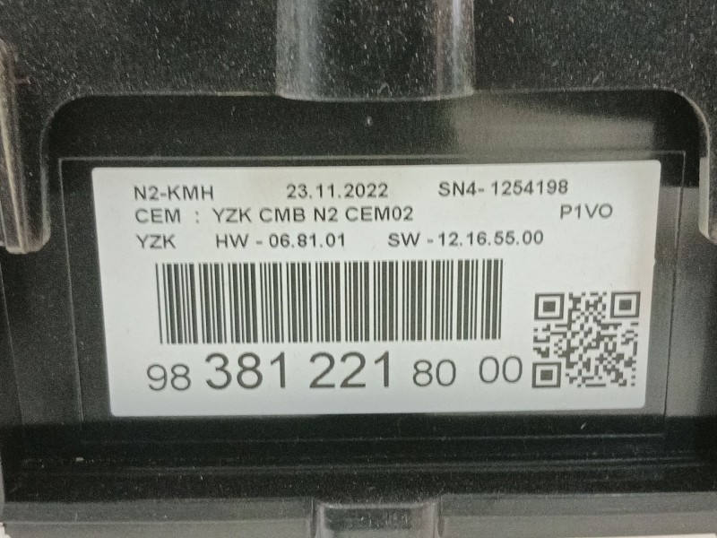 Recambio de cuadro instrumentos para opel combo furgoneta/monovolumen (k9) 1.5 d referencia OEM IAM  769168350U 