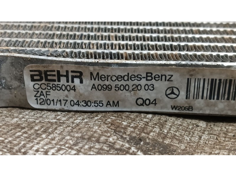 Recambio de intercooler para mercedes-benz clase c (w205) c 220 bluetec / d (205.002, 205.004) referencia OEM IAM  A0995002003 