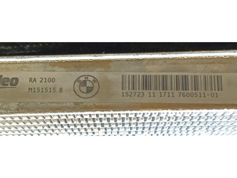 Recambio de radiador agua para bmw 1 (f20) 116 d referencia OEM IAM  15272311 