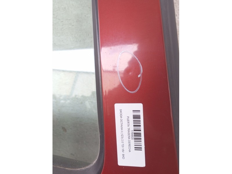 Recambio de puerta trasera derecha para skoda octavia ii (1z3) 2.0 tdi 16v referencia OEM IAM 1Z5833056  