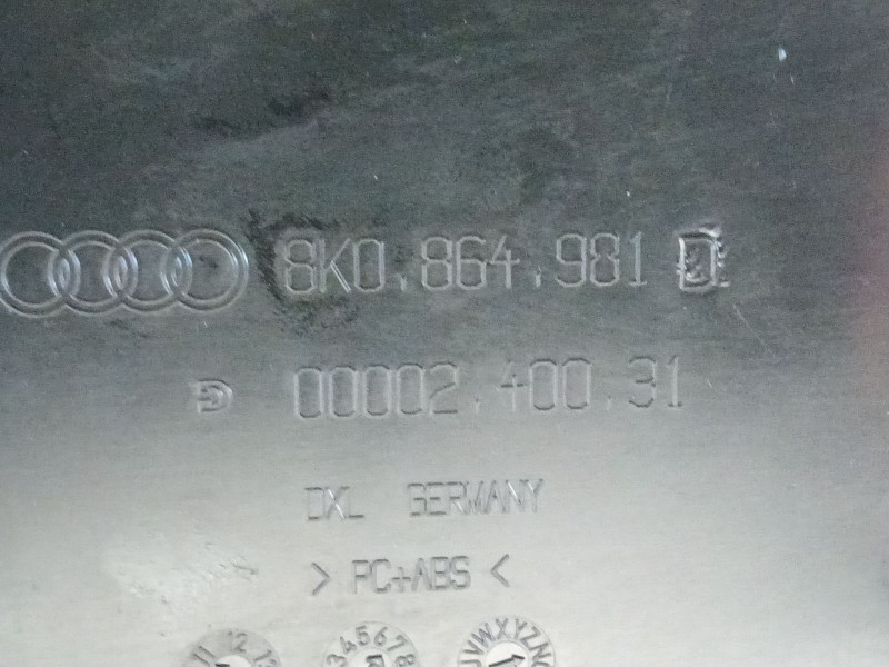 Recambio de apoyabrazos central para audi a4 b8 (8k2) 2.0 tfsi referencia OEM IAM 8K0863244A1GK  