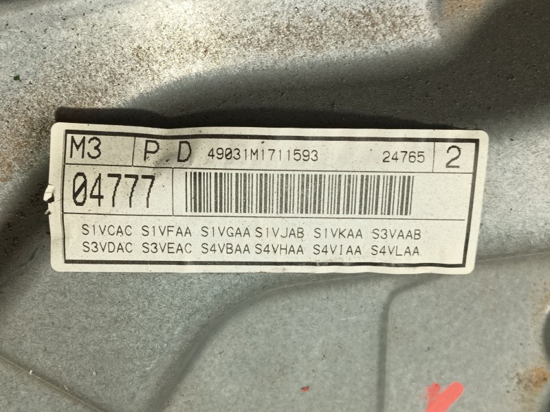 Recambio de elevalunas trasero derecho para seat leon (1m1) 1.9 tdi referencia OEM IAM 1M0839730J  