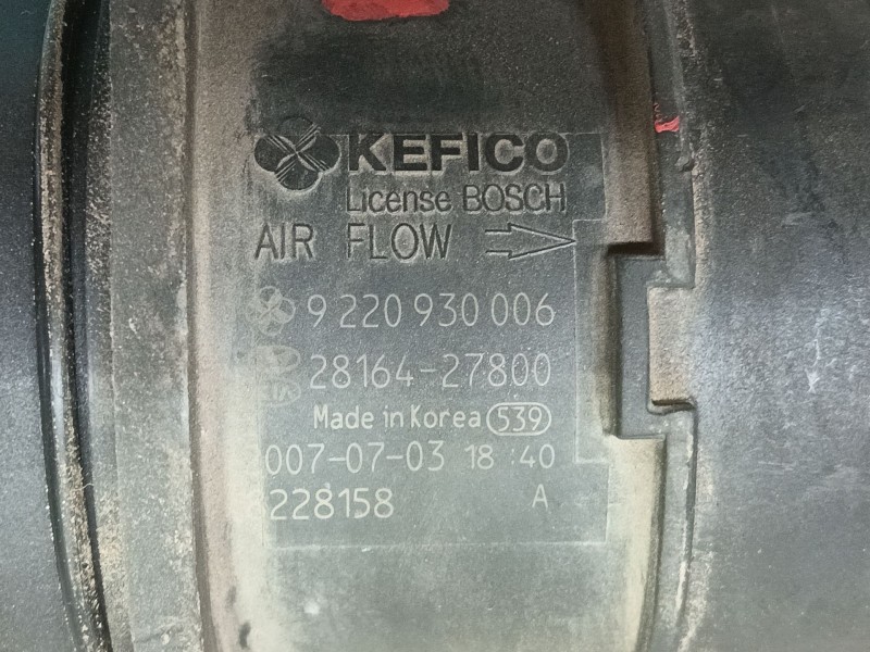 Recambio de caudalimetro para kia carens iii monospace (un) 2.0 crdi 115 referencia OEM IAM 2816427800  