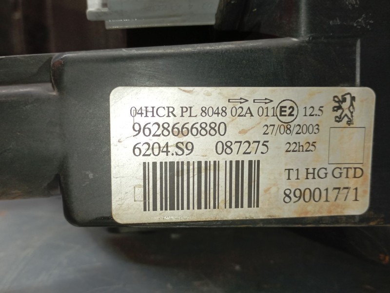 Recambio de faro izquierdo para peugeot 206 cc (2d) 1.6 16v (2dnfuf, 2dnfur) referencia OEM IAM 6204S9  