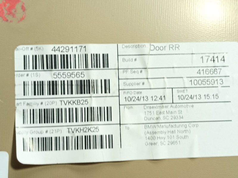 Recambio de guarnecido puerta trasera derecha para bmw x3 (f25) xdrive 20d referencia OEM IAM 51417279904 105005838 