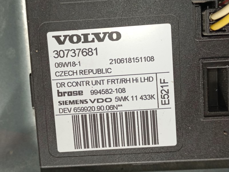 Recambio de elevalunas delantero derecho para volvo v50 familiar 2.0 diesel cat referencia OEM IAM   