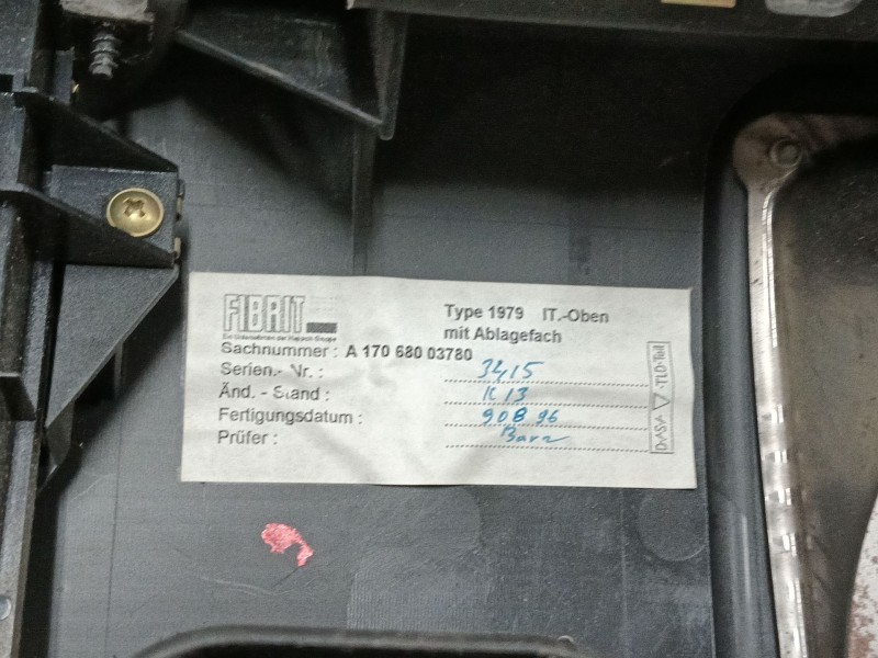 Recambio de salpicadero para mercedes-benz slk (r170) 200 (170.435) referencia OEM IAM A1706800387 A17068003780 