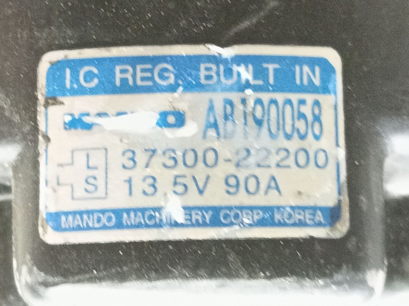 Recambio de alternador para hyundai coupe i (rd) 2.0 16v referencia OEM IAM 3730022200 AB190058 