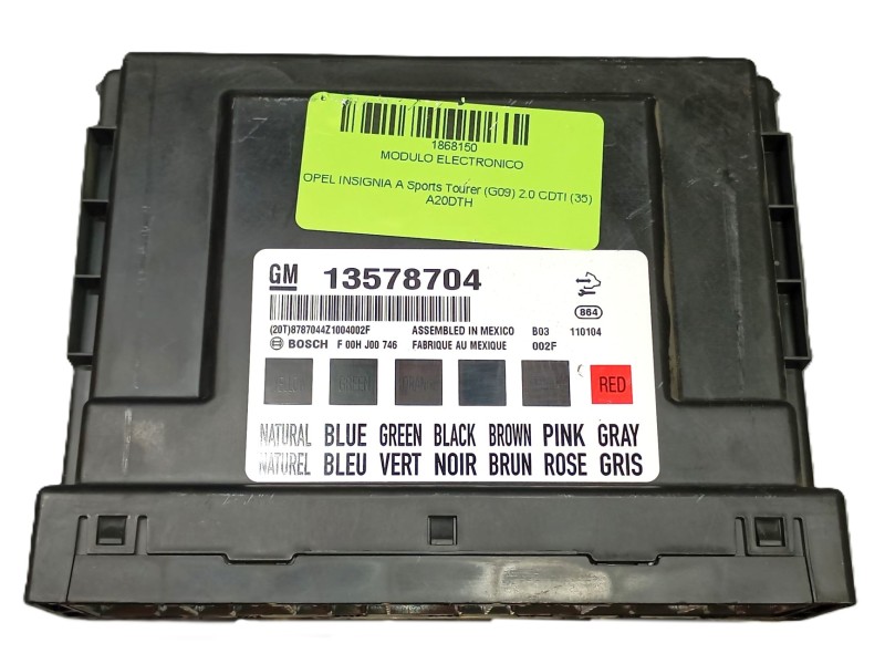 Recambio de modulo electronico para opel insignia a sports tourer (g09) 2.0 cdti (35) referencia OEM IAM   