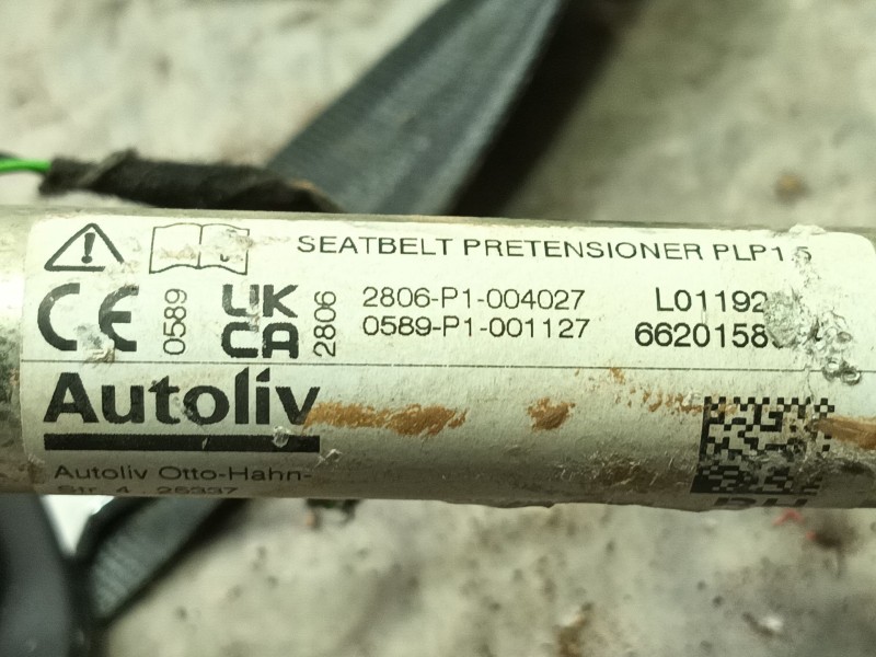 Recambio de cinturon seguridad delantero derecho para seat arona (kj7, kjp) 1.0 tsi referencia OEM IAM 6F1857706RAA  