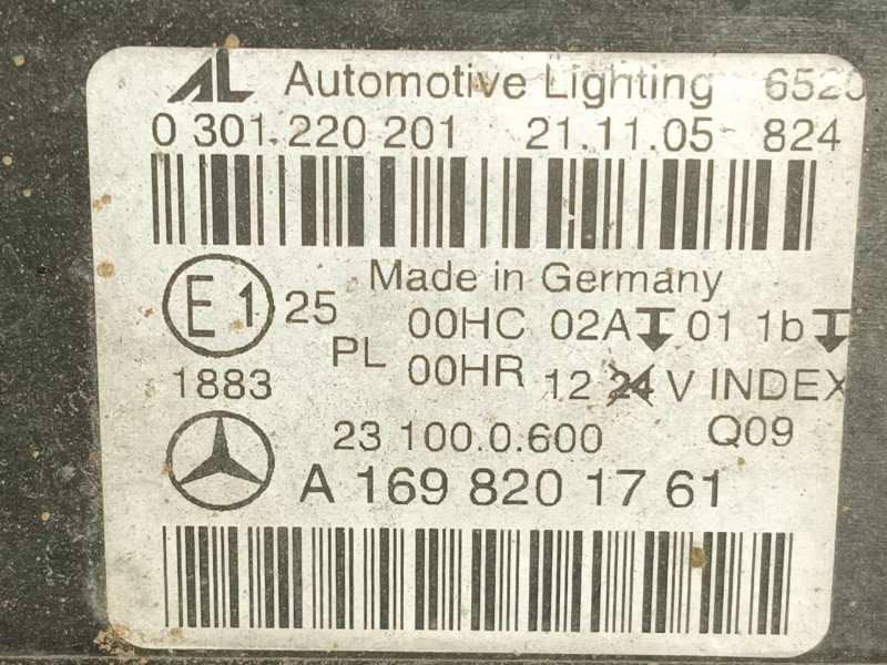 Recambio de faro izquierdo para mercedes-benz clase b sports tourer (w245) b 180 cdi (245.207) referencia OEM IAM A1698201761 03