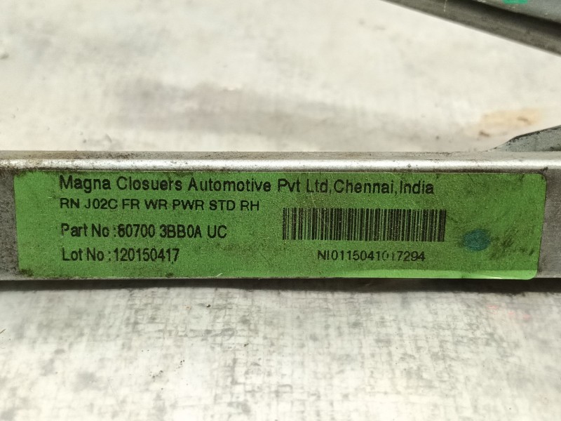 Recambio de elevalunas delantero derecho para nissan note (e12) 1.5 dci referencia OEM IAM 807201HB0A 827301HB1A 