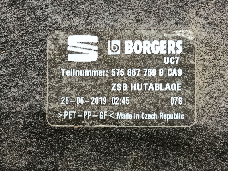 Recambio de bandeja trasera para seat ateca (kh7, khp) 1.5 tsi referencia OEM IAM 575867769BCA9  