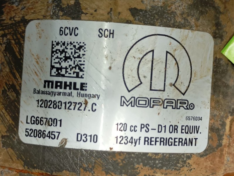 Recambio de compresor aire acondicionado para jeep renegade suv (bu, b1, bv) 1.0 t-gdi referencia OEM IAM 52086457  