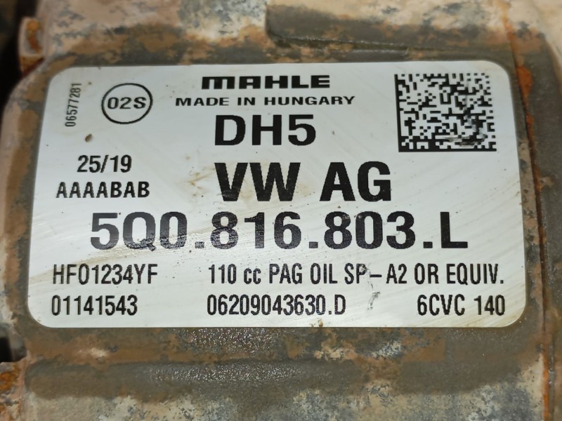 Recambio de compresor aire acondicionado para seat ateca (kh7, khp) 1.5 tsi referencia OEM IAM   