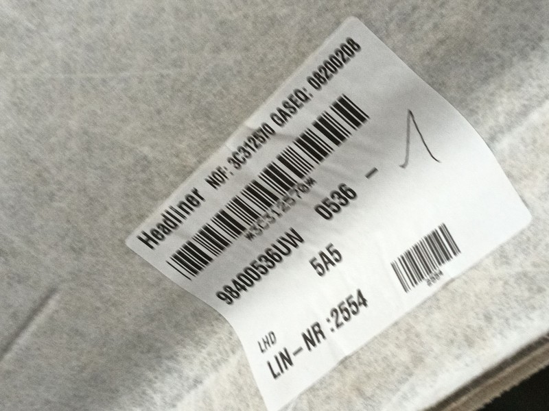 Recambio de techo interior para opel astra l (ov5) 1.2 (fphnsl, fphnsr) referencia OEM IAM 98400536UW  