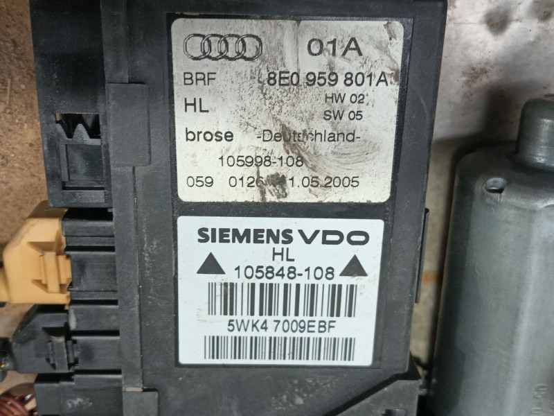 Recambio de elevalunas trasero izquierdo para audi a4 b7 avant (8ed) 2.5 tdi referencia OEM IAM   